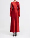 Acler Salesbury Midi Dress In Burgundy In Red