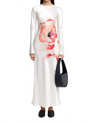 Acler Salesbury Midi Dress In Whiteberry Poppy Fleur In Pink