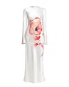 Acler Salesbury Midi Dress In Whiteberry Poppy Fleur In White