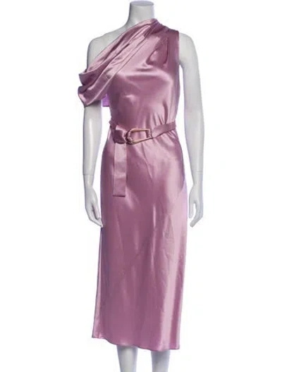 Pre-owned Acler Satin Long Dress In Purple