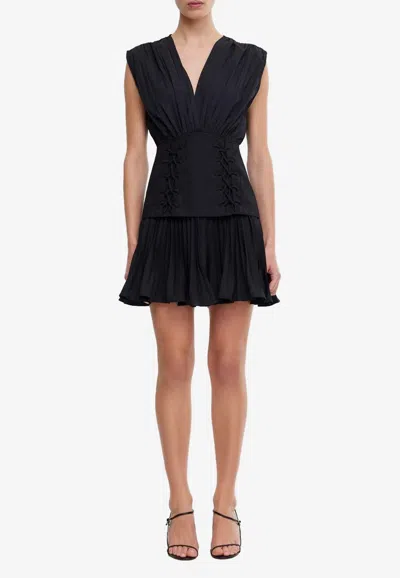 Acler Corset-style Short Dress In Black
