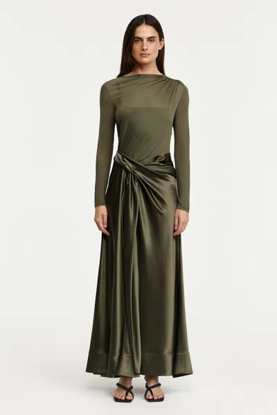 Acler Shiren Maxi Dress In Green