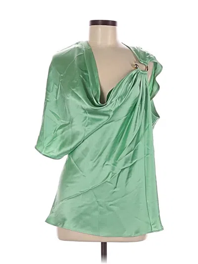 Pre-owned Acler Short Sleeve Blouse In Green