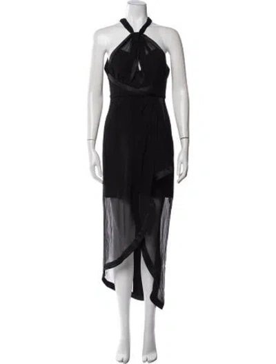 Pre-owned Acler Silk Midi Length Dress In Black