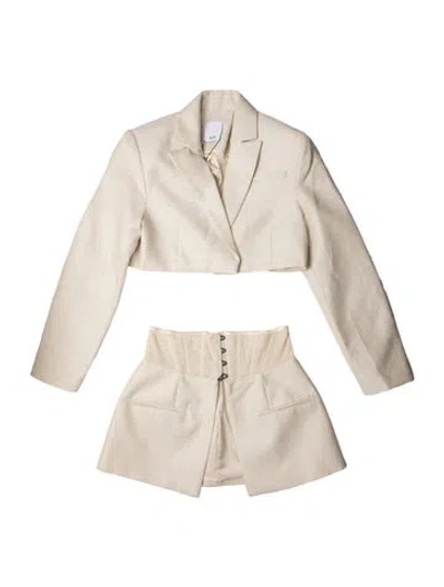 Pre-owned Acler Skirt Set W/ Tags In Neutral