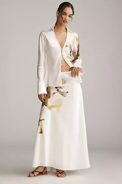 Acler Soroba Maxi Slip Skirt In Neutral