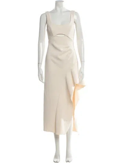 Pre-owned Acler Square Neckline Long Dress In Neutral