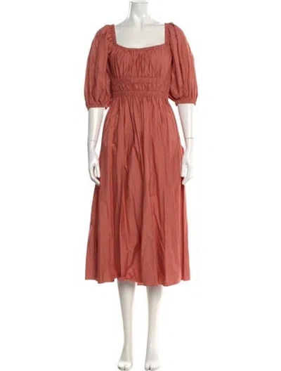 Pre-owned Acler Square Neckline Long Dress In Orange