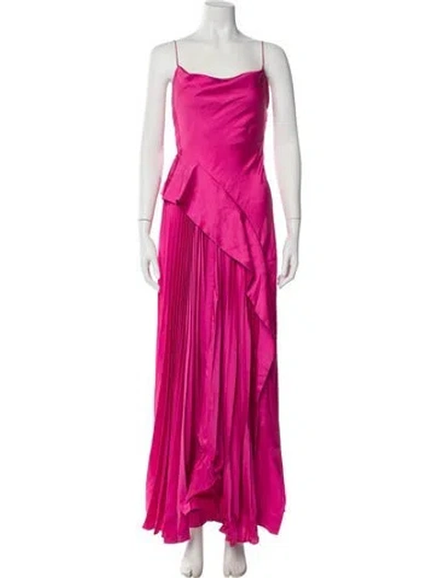 Pre-owned Acler Square Neckline Long Dress In Pink