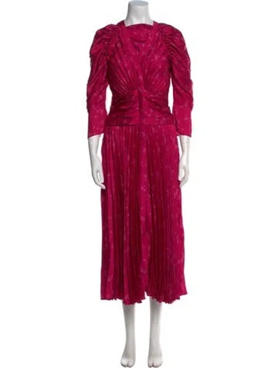 Pre-owned Acler Square Neckline Long Dress In Pink