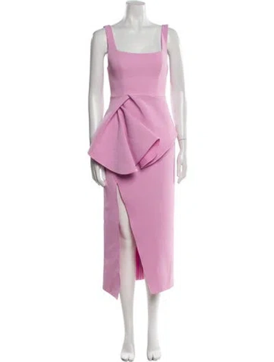 Pre-owned Acler Square Neckline Long Dress In Pink