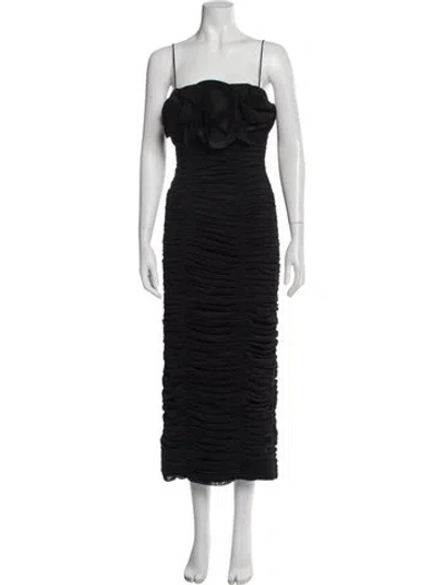 Pre-owned Acler Square Neckline Long Dress W/ Tags In Gray