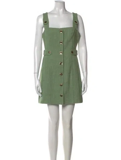 Pre-owned Acler Square Neckline Mini Dress In Neutral