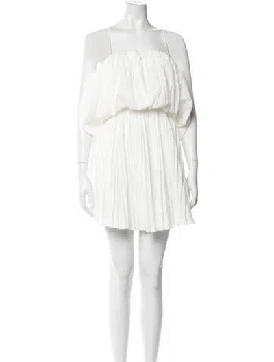 Pre-owned Acler Square Neckline Mini Dress In Neutrals
