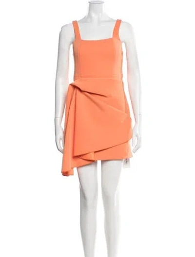 Pre-owned Acler Square Neckline Mini Dress In Orange