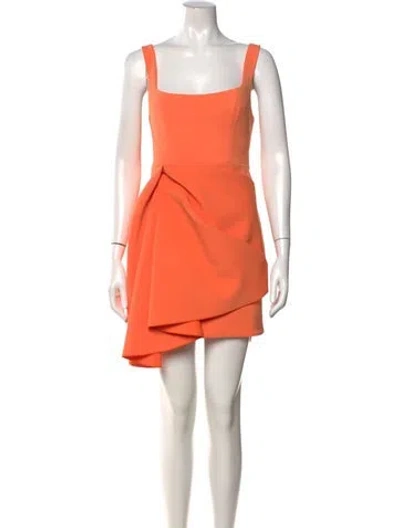 Pre-owned Acler Square Neckline Mini Dress In Orange