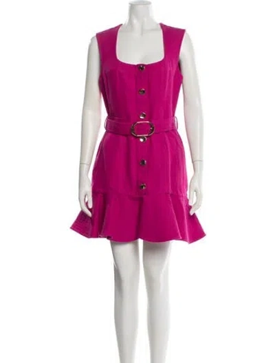 Pre-owned Acler Square Neckline Mini Dress In Pink