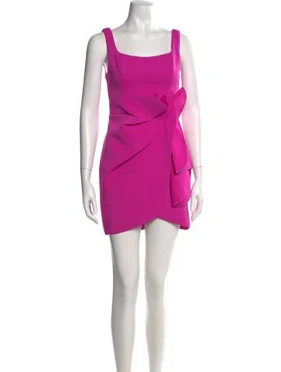 Pre-owned Acler Square Neckline Mini Dress In Pink