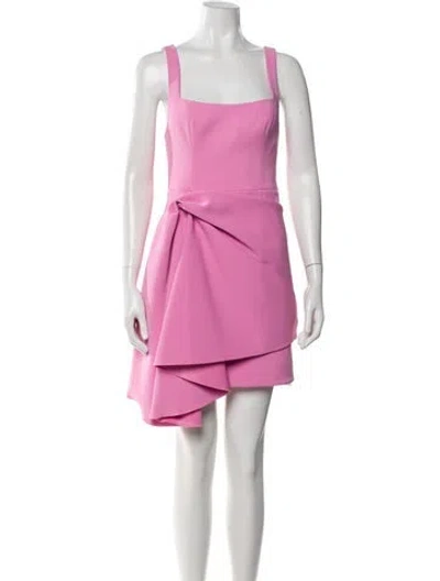 Pre-owned Acler Square Neckline Mini Dress In Pink