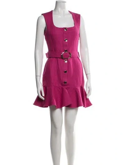 Pre-owned Acler Square Neckline Mini Dress In Pink