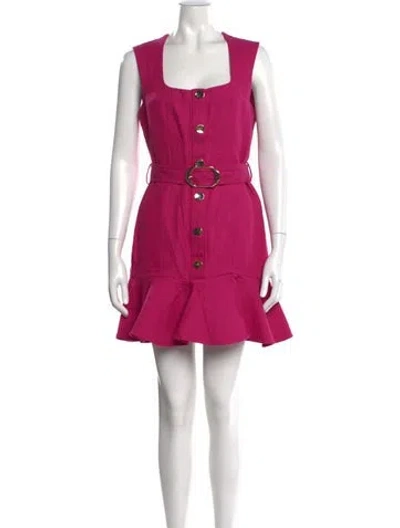 Pre-owned Acler Square Neckline Mini Dress In Pink