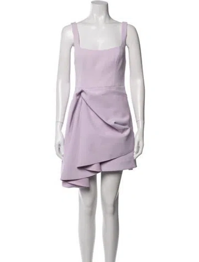 Pre-owned Acler Square Neckline Mini Dress In Purple