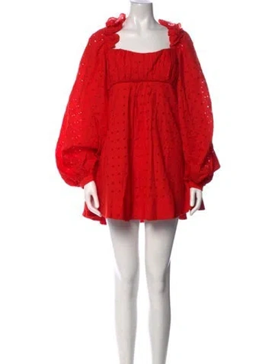 Pre-owned Acler Square Neckline Mini Dress W/ Tags In Pink