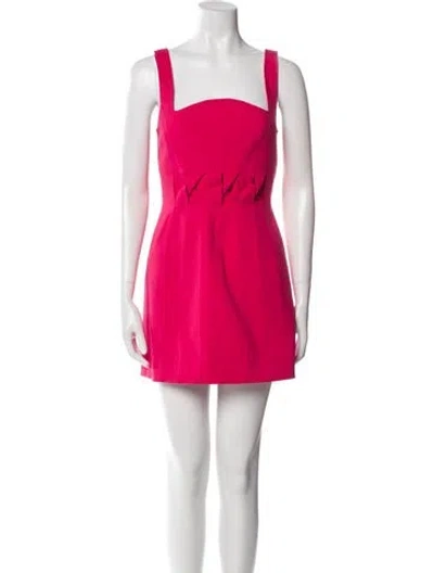 Pre-owned Acler Square Neckline Mini Dress W/ Tags In Pink