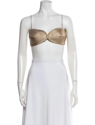 Pre-owned Acler Square Neckline Sleeveless Crop Top W/ Tags In White
