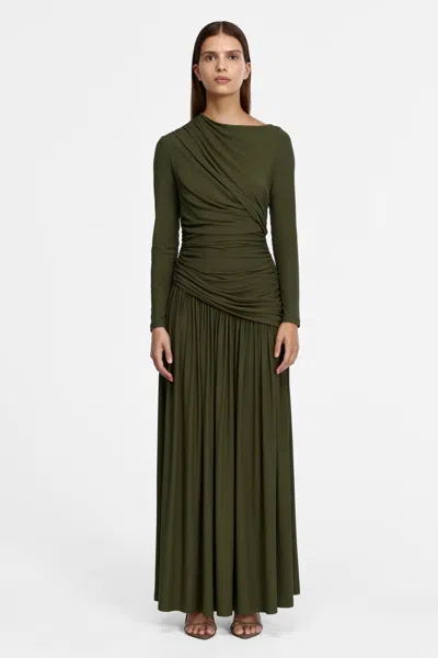 Acler Stamford Maxi Dress In Green