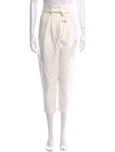 Pre-owned Acler Straight Leg Pants In White