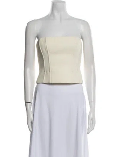 Pre-owned Acler Strapless Crop Top In Neutral