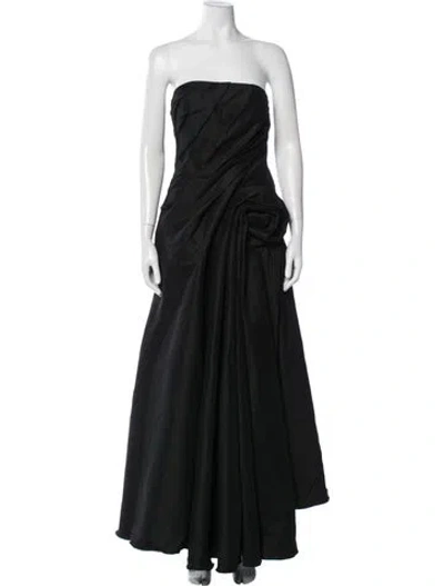 Pre-owned Acler Strapless Long Dress In Black