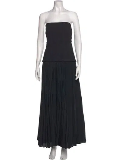 Pre-owned Acler Strapless Long Dress In Black