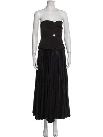 Pre-owned Acler Strapless Long Dress In Black