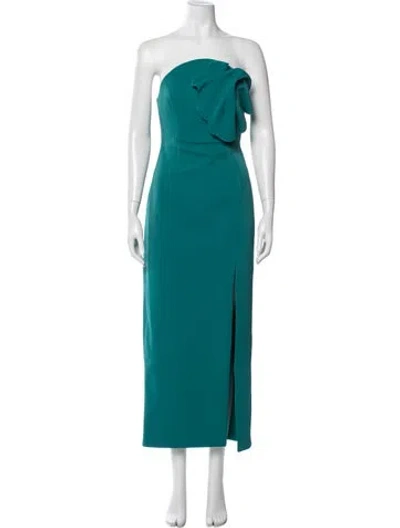 Pre-owned Acler Strapless Long Dress In Blue