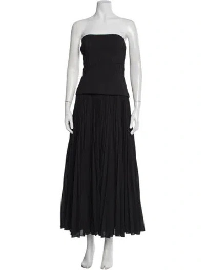 Pre-owned Acler Strapless Long Dress W/ Tags In Black