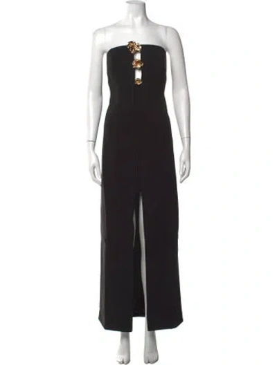 Pre-owned Acler Strapless Long Dress W/ Tags In Black