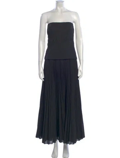 Pre-owned Acler Strapless Long Dress W/ Tags In Blue