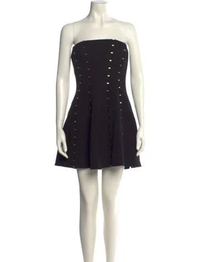 Pre-owned Acler Strapless Mini Dress In Black