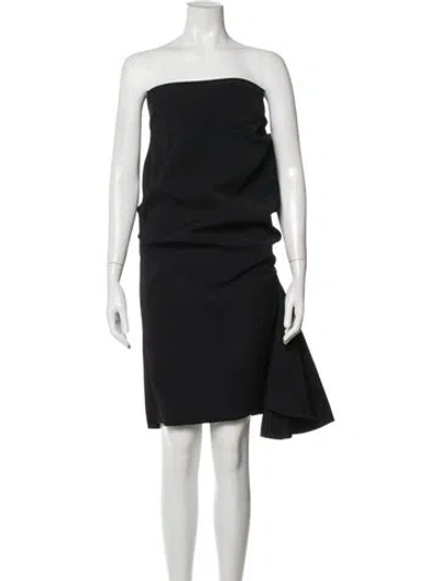 Pre-owned Acler Strapless Mini Dress In Black