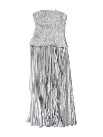 Pre-owned Acler Strapless Mini Dress In Gray