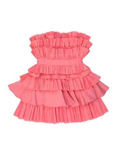 Pre-owned Acler Strapless Mini Dress In Pink