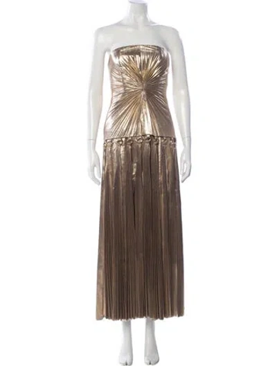Pre-owned Acler Strapless Mini Dress W/ Tags In Brown