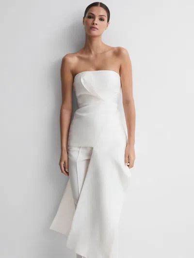 Acler Strapless Panel Top In White