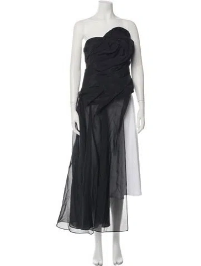 Pre-owned Acler Strapless Top W/ Tags In Black