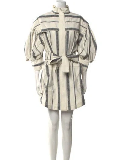 Pre-owned Acler Striped Knee-length Dress In Neutral