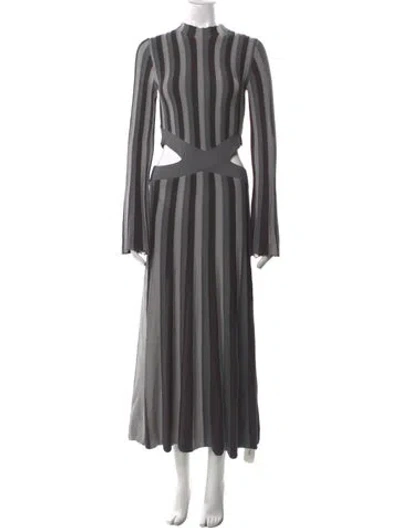 Pre-owned Acler Striped Long Dress In Neutral