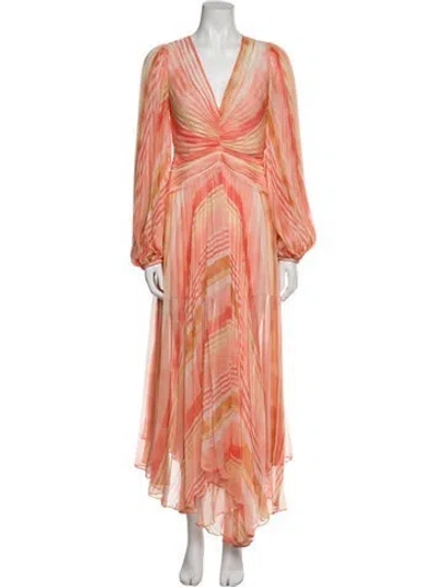 Pre-owned Acler Striped Long Dress In Pink
