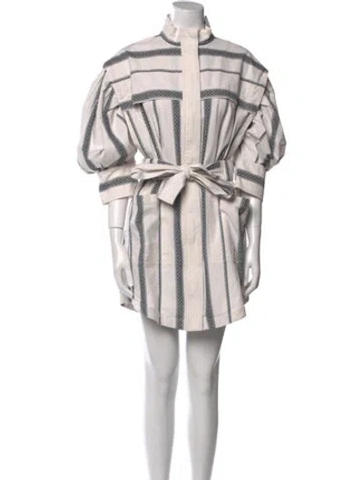 Pre-owned Acler Striped Mini Dress In Multi